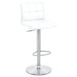 White Leather Barstool Rentals