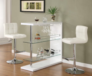 White Leather Barstool Rentals in Dallas Tx