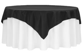 Polyester-Square-Overlay-Table-Tablecloth Rentals Dallas Tx