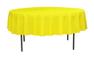 72-Polyester-Round-Tablecloth-Yellow