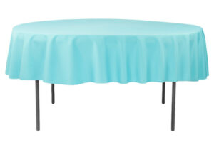 72 inch-Round-Polyester-Tablecloth-Aqua-Blue