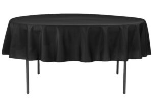 72 inch -Round-Polyester-Tablecloth-Black