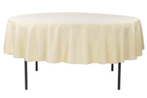 72 inch-Round-Polyester-Tablecloth-Champagne