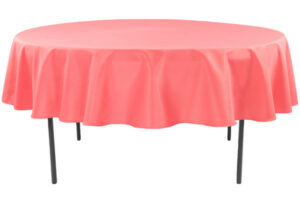 72 inch-Round-Polyester-Tablecloth-Coral