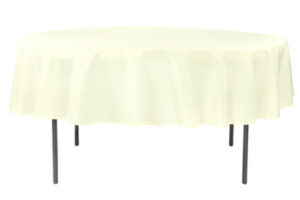 72 inch -Round-Polyester-Tablecloth-Ivory