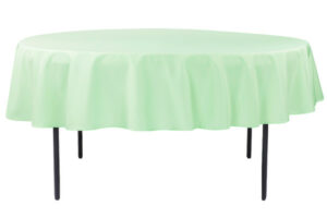 72 inch-Round-Polyester-Tablecloth-Mint-Green