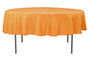 72 inch-Round-Polyester-Tablecloth-Orange