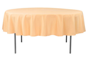 72 inch-Round-Polyester-Tablecloth-Peach