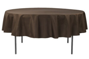 72-Round-Polyester-Tablecloth-Overlay-ChocolateBrown
