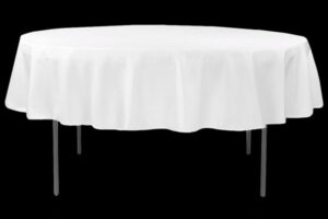 90 inch-Polyester-Round-Tablecloth-White