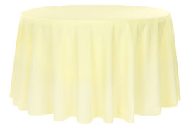 Round Tablecloth Pastel Yellow 108