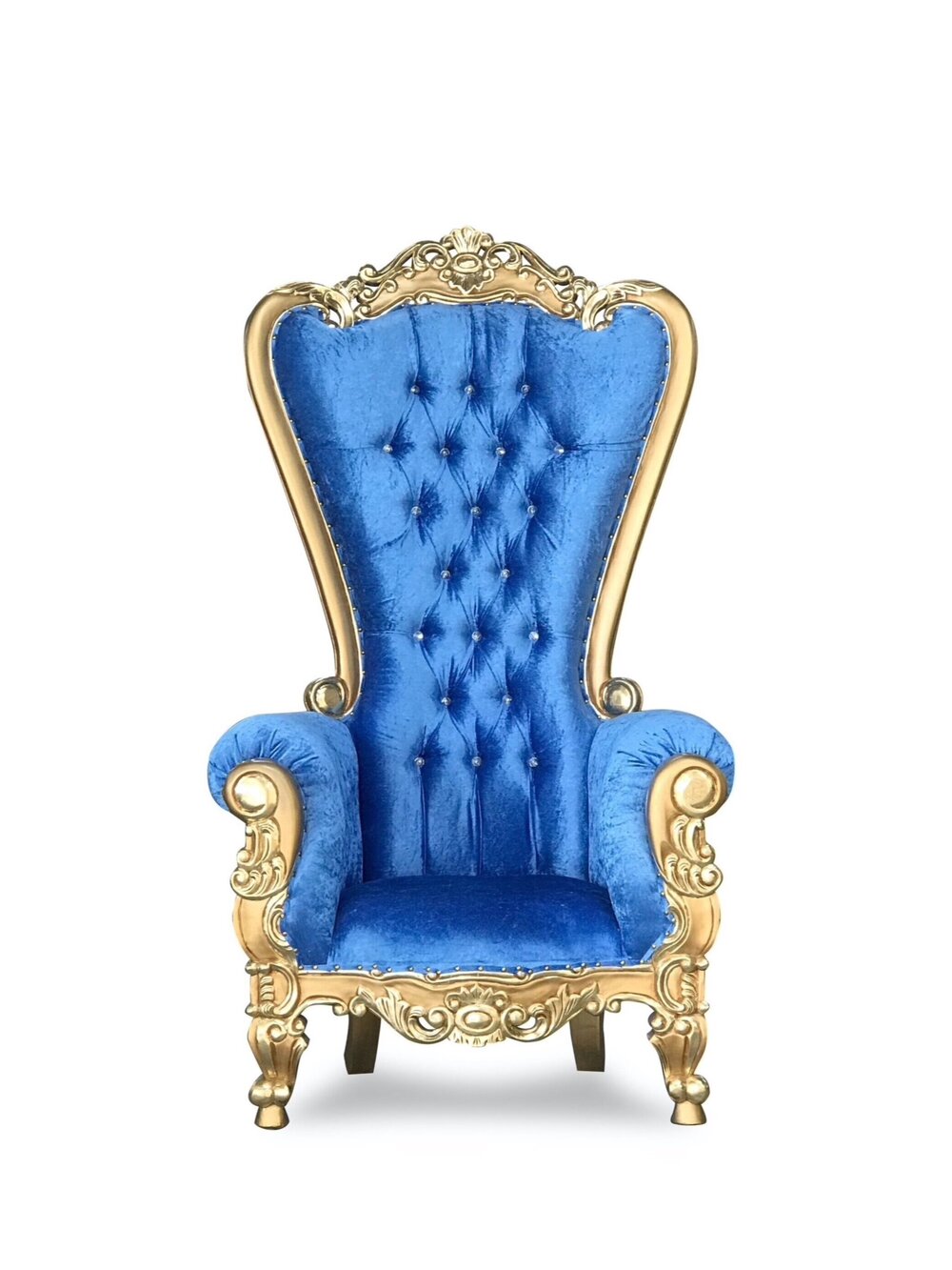 Blue and Gold Throne Chair