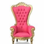 Pink and Gold Throne Chair