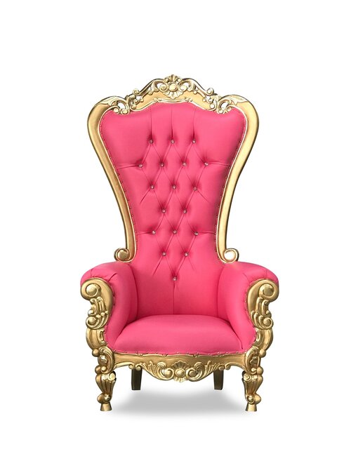 Pink and Gold Throne Chair