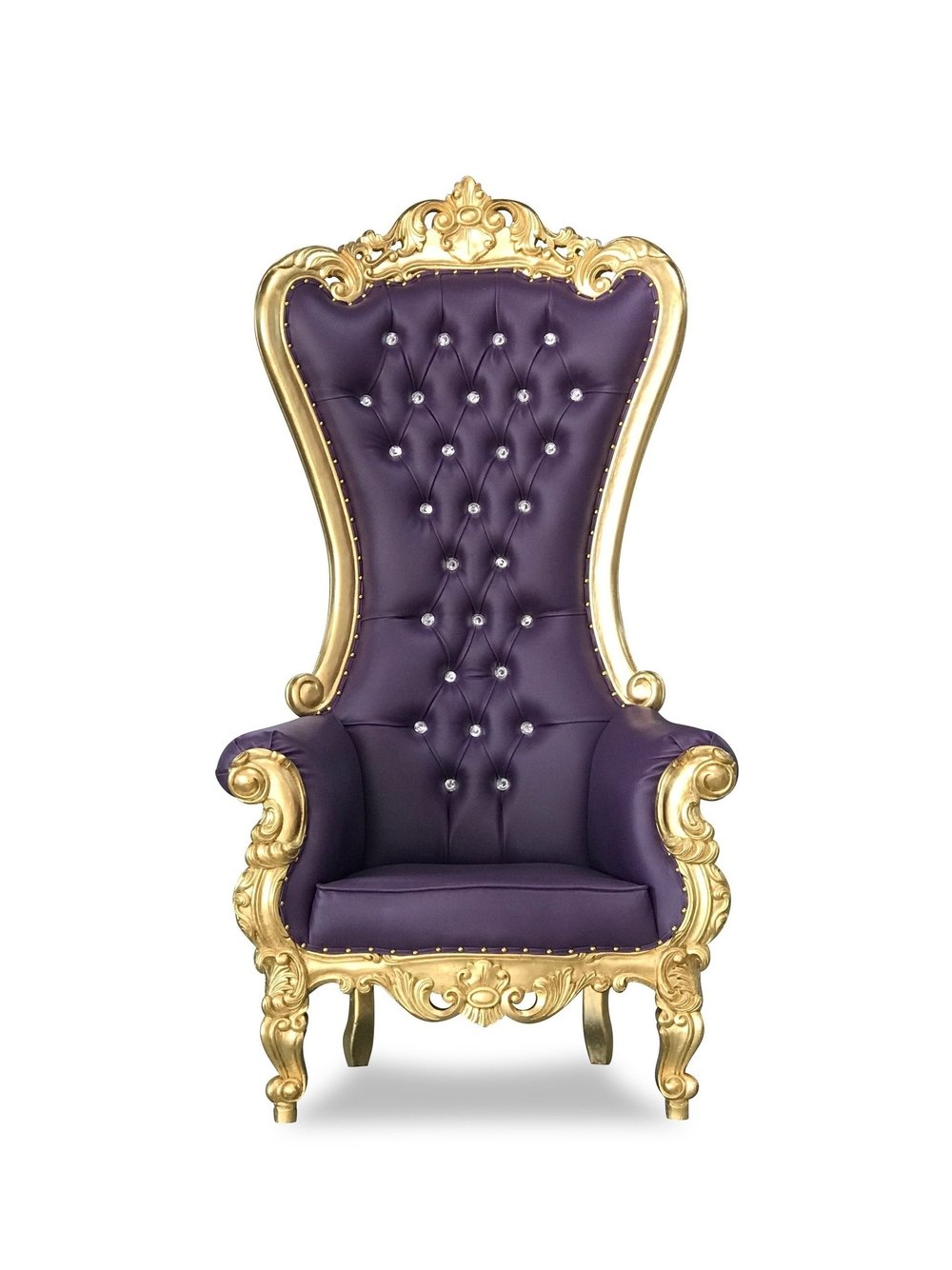 Purple and Gold Throne Chair