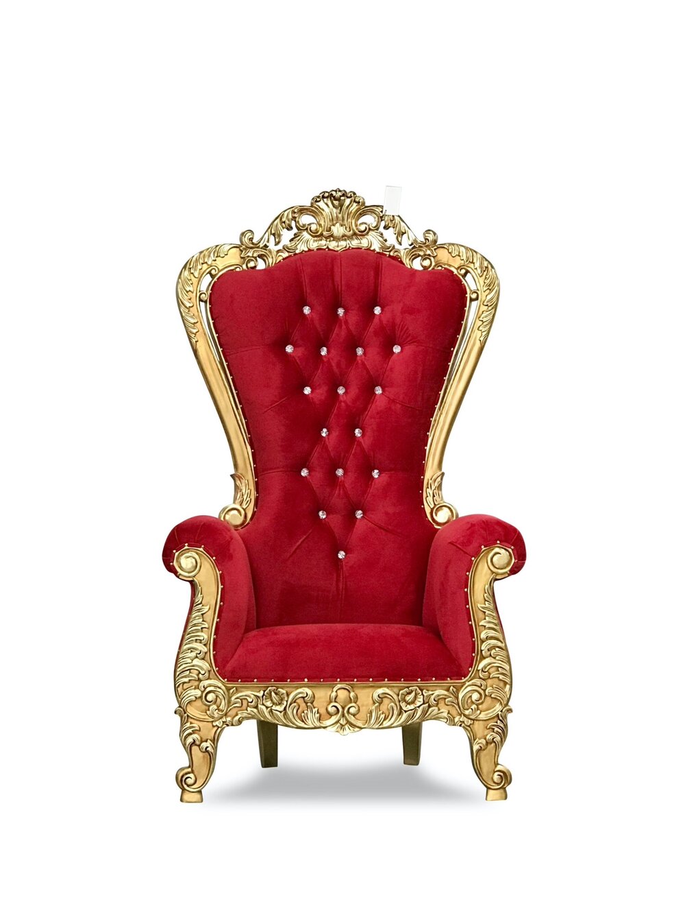 Red and gold Throne Chair Rentals