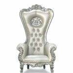 Silver and Silver Throne Chair