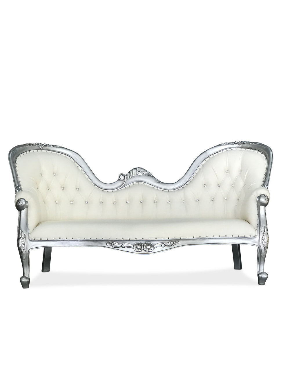 72 Scarlet Chaise • Silver:Ivory