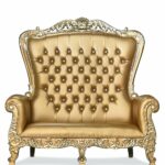 Rent a Gold and Gold Double Throne Chair in Dallas, Tx DFW