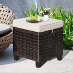 Wicker Ottoman Seat