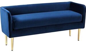 Audrey Collection Modern | Contemporary Velvet Upholstered Bench