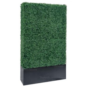 Faux Boxwood Hedge Divider Wall With Planter