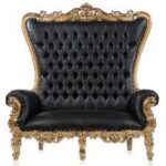 Black And Gold Double Throne Chair