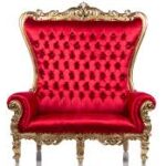 Red And Gold Double Throne Chair