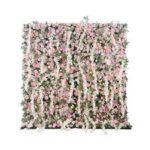 PINK, WHITE & GREENERY DELUXE MIXED FLORAL WALL - CURTAIN STYLE