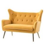 Velvet Gold Love seat