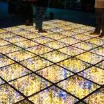 3D Mirror Gold Led Dance Floor