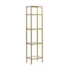 73 inch Gold Glass Shelf Rentals