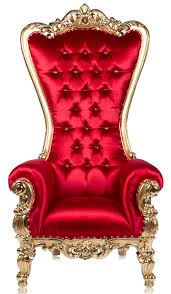 Dallas Red and Gold Throne Chair Rentals