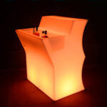 Wave shape LED Bar Counter Rentals