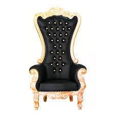 Gold and Black Throne Chair Rentals