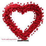 Red Floral 3D Backdrop Rentals