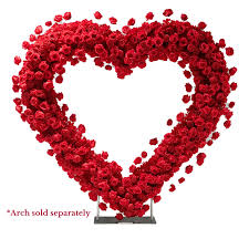 Red Floral 3D Backdrop Rentals