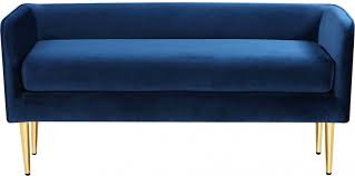 Navy Blue Velvet Bench Rentals
