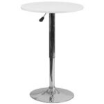 Dallas Forth Worth white wood top round table rentals