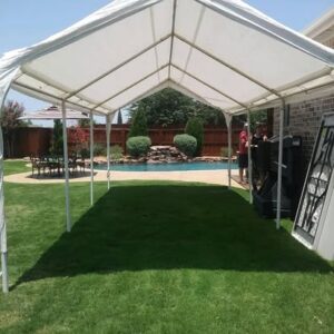 10x20 Canopy Rentals in Dallas for a backyard party by the pool