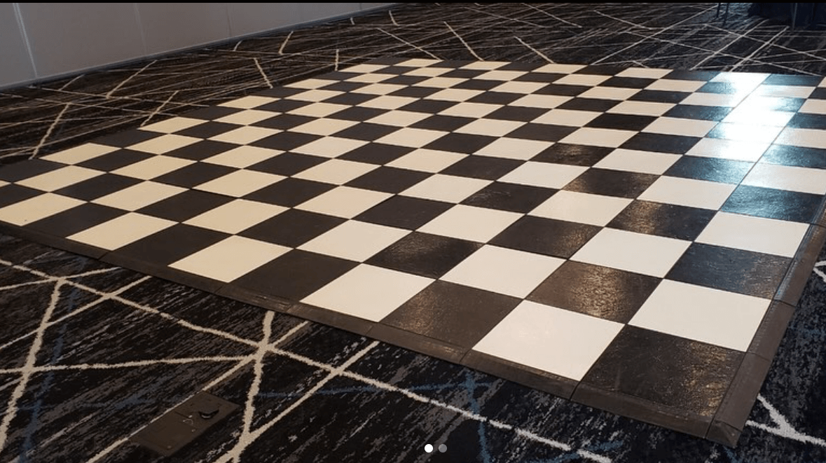 12x12 Checkerd Black And White Dance Floor Rentals