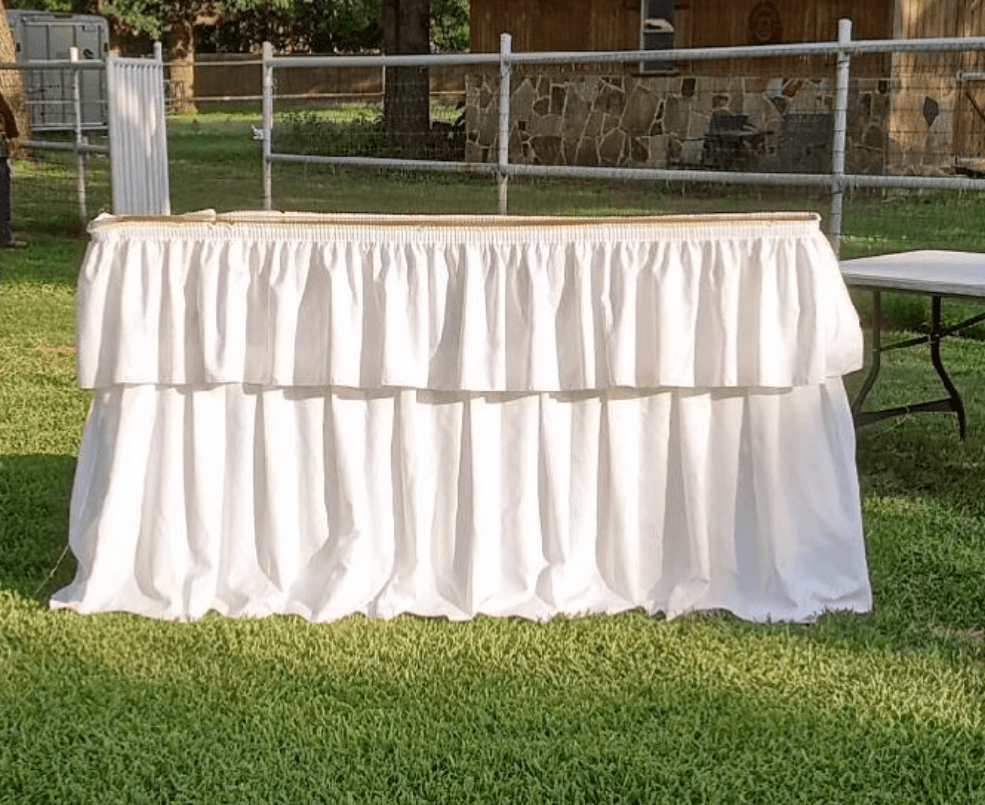 6ft White Skirted Bar Rentals