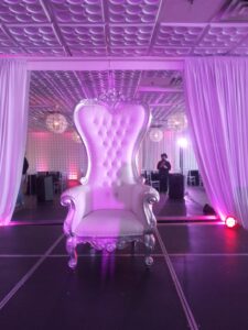 Stage White Draping With LED Lighting Rentals