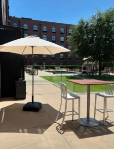 White Patio Umbrella Rentals in Dallas DFW