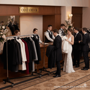 Commercial Rolling Z Rack Coat and Garment Rentals in Dallas DFW