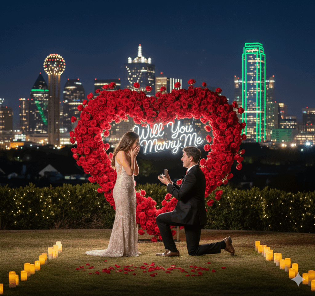 Red Rose Floral Heart Wedding Arch Rentals