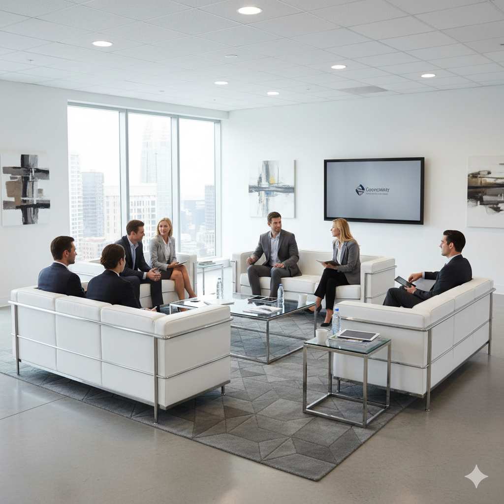 White Leather Lounge Sofa Rentals in Dallas DFW