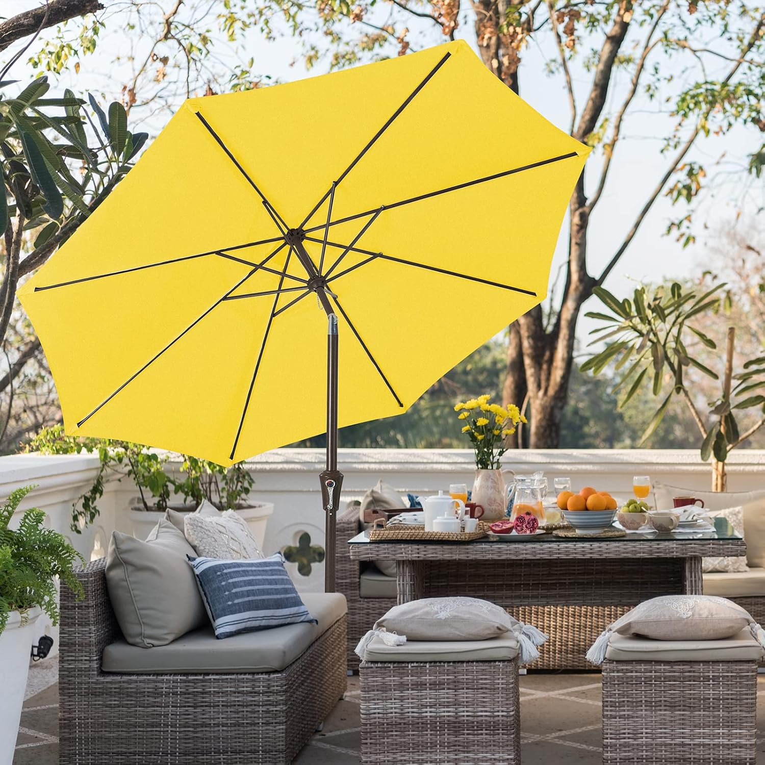 Yellow Patio Umbrella Rentals in All The Dallas DFW area