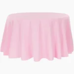120 Round Pink Polyester Tablecloth Linen Rentals In Dallas DFW