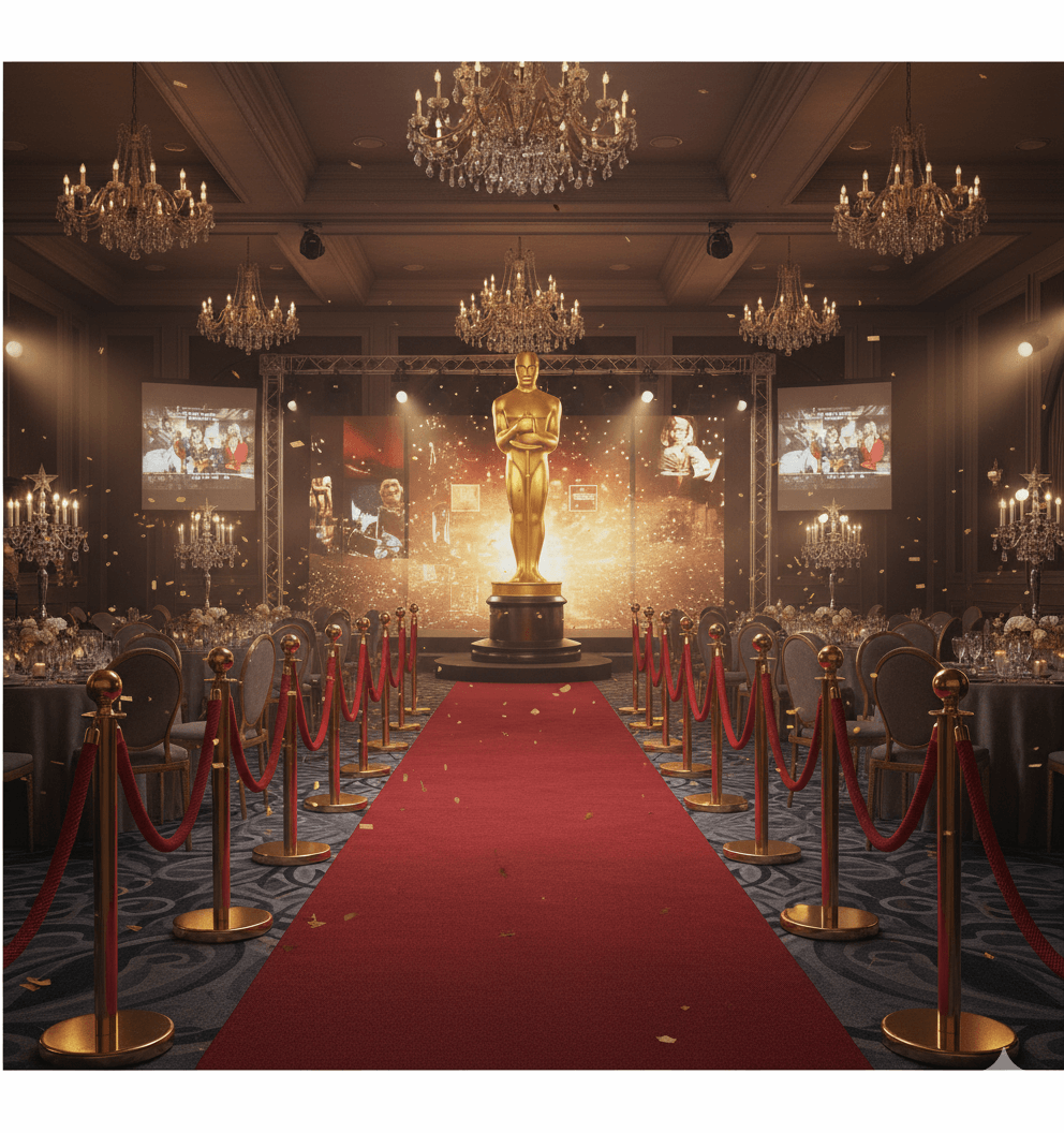 Gold Brass Stanchion Pole Rentals in The Dallas DFW area